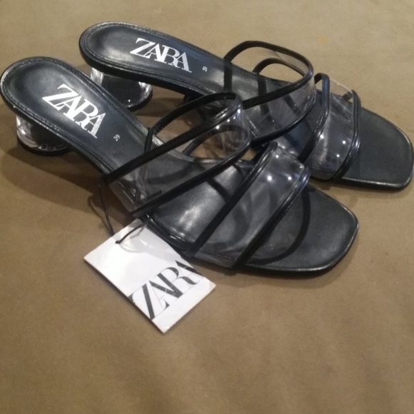 Zara clear sandles size 8 - Picture 2 of 6